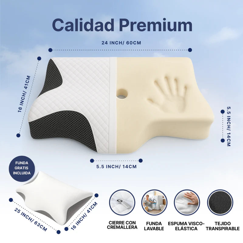 CerviPro™ – Almohada Cervical Ergonómica